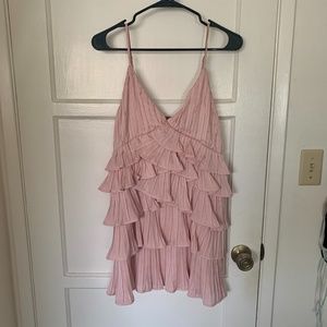 Forever 21 Light Pink Ruffle Mini Dress